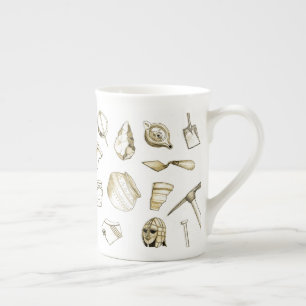 Porcelana Caneca Archaeological de China de osso dos