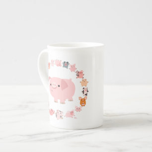 Porcelana Caneca bonito de China de osso da mandala do porco