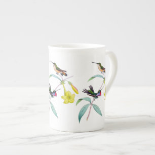Porcelana Caneca botânica de China de osso do Wildflower do