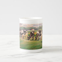Caneca com pastagem de vacas