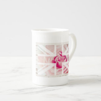 Porcelana Caneca cor-de-rosa de China de osso de Union Jack