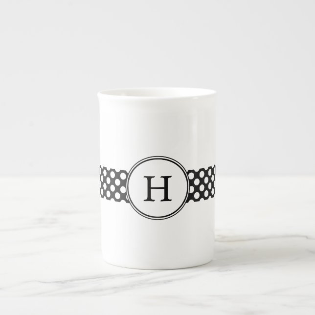 Porcelana Caneca customizável de China de osso das bolinhas (Frente)