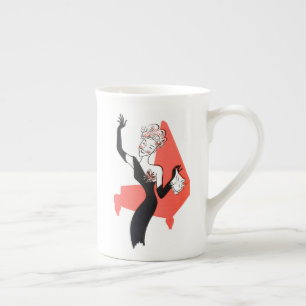 Porcelana Caneca da caricatura de Hildegarde