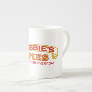 Porcelana Caneca das tortas de China de osso Frisbie