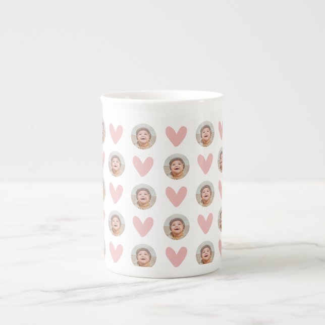 Porcelana Caneca de Bebê Rosto, Caneca de Rosto Personalizad (Frente)