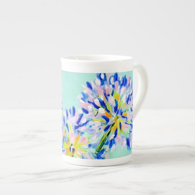 Porcelana Caneca de café de Agapanthas Bonito personalizada (Frente Esquerda)