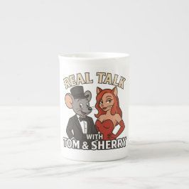 Porcelana Caneca de Café de Desenho Real Talk com Tom e Sher