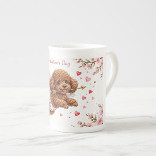 Porcelana Caneca de Café de Poodle Fofa – Caneca para Amante