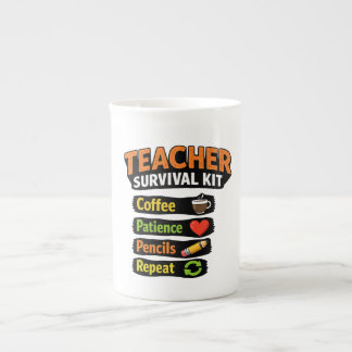 Porcelana Caneca de Café Kit de Sobrevivência para Professor