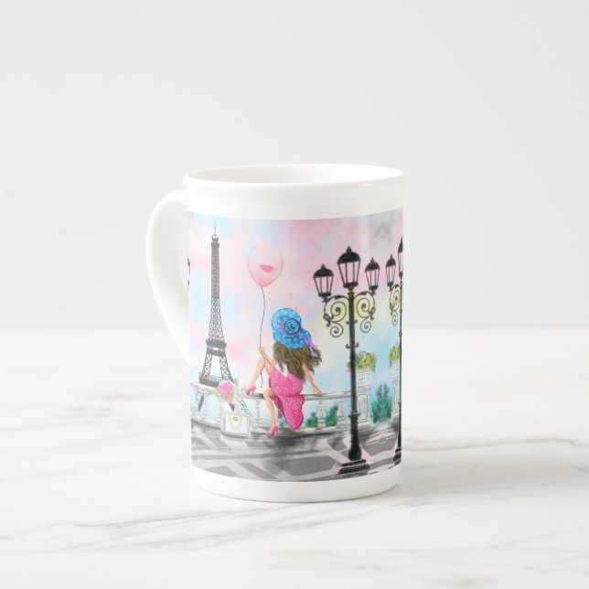 Porcelana Caneca de Café Paris Torre Eiffel (Frente Esquerda)