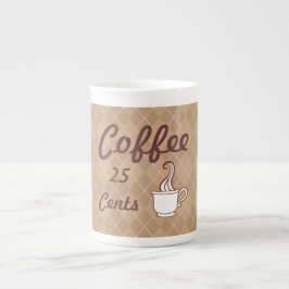 Porcelana Caneca de Café Presente Loja Retro
