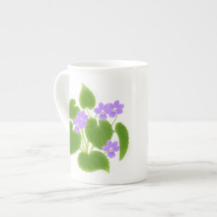 Porcelana Caneca de China de osso das violetas da floresta