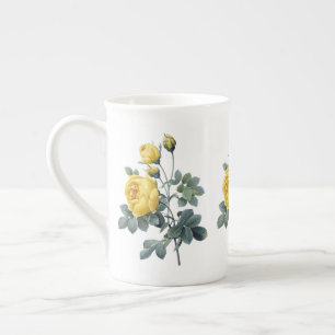 Porcelana Caneca de China de osso de Redoute do rosa amarelo