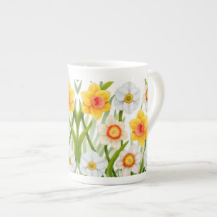 Porcelana Caneca de China de osso do jardim do Daffodil