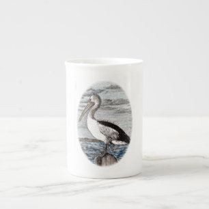Porcelana Caneca de China de osso do pelicano