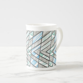 Porcelana Caneca de China de osso: Motivo listrado de V