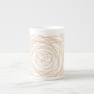 Porcelana Caneca de China de osso - Scribble alaranjado