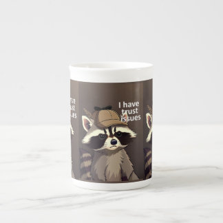 Porcelana Caneca de Guaxinim com Problemas de Confiança | Gu