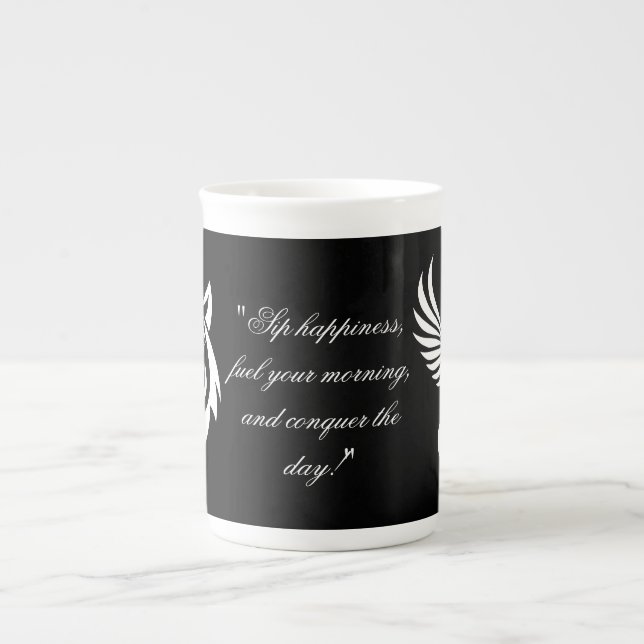Porcelana Caneca de Impulso Matinal (Frente)