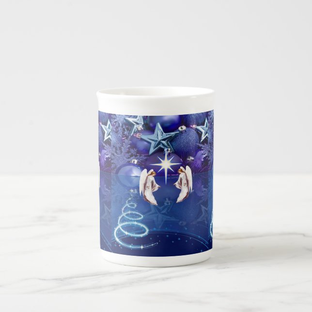 Porcelana Caneca de Natal, Anjo (Frente)