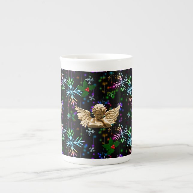 Porcelana Caneca de Natal, Anjo de Natal, Feliz Natal (Frente)