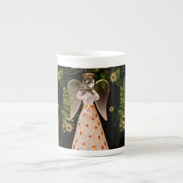 Porcelana Caneca de Natal, Anjo de Natal, Feliz Natal (Frente)