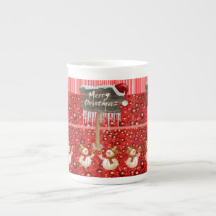 Porcelana Caneca de Natal, Boneco de Neve, Feliz Natal