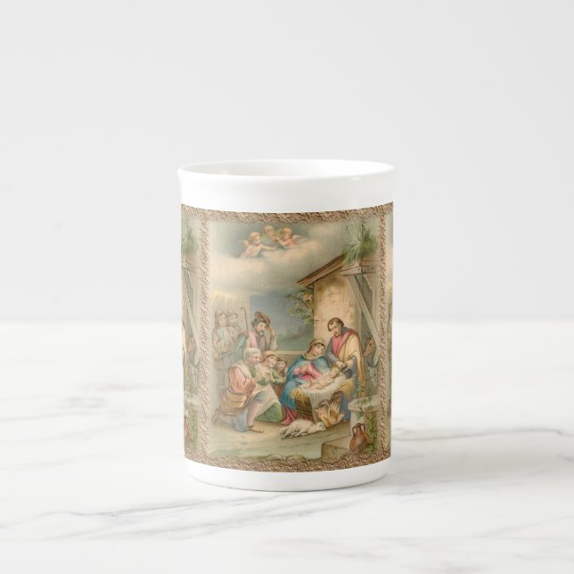 Porcelana Caneca de Natal, Cristo de Jesus (Frente)