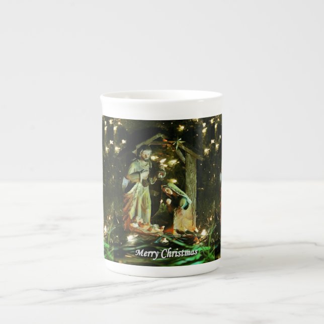 Porcelana Caneca de Natal, Cristo de Jesus, Feliz Natal (Frente)