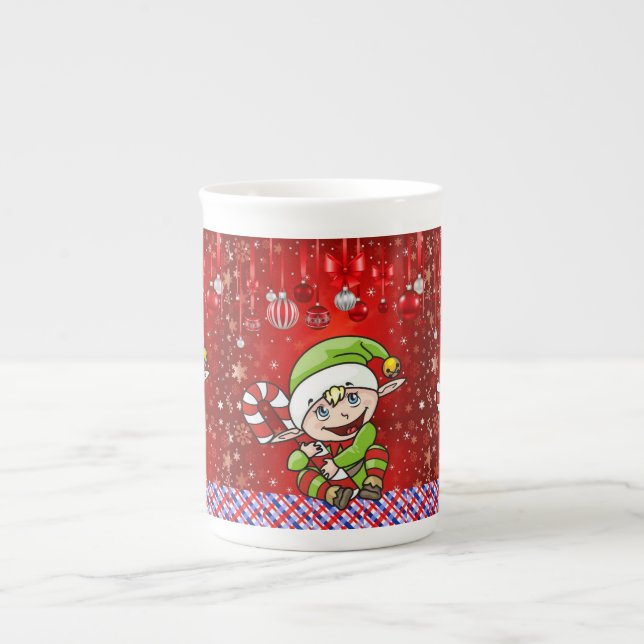 Porcelana Caneca de Natal, Elf (Frente)