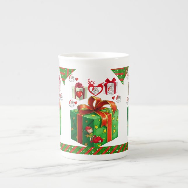 Porcelana Caneca de Natal, Elf (Frente)