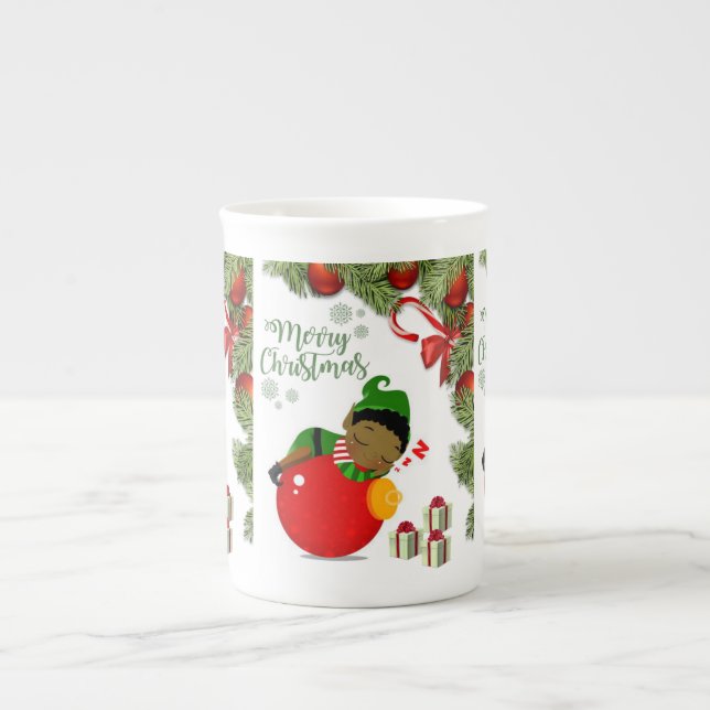 Porcelana Caneca de Natal, Elf (Frente)