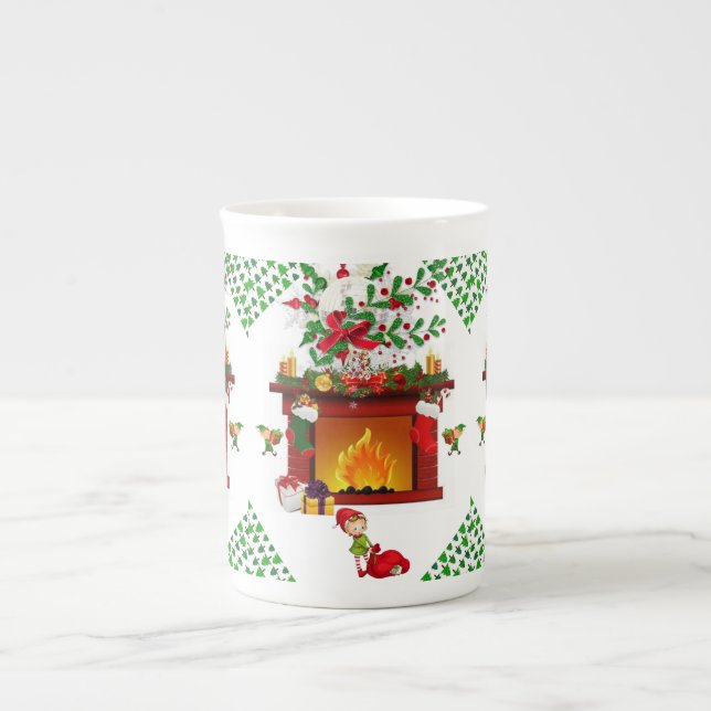 Porcelana Caneca de Natal, Elf (Frente)