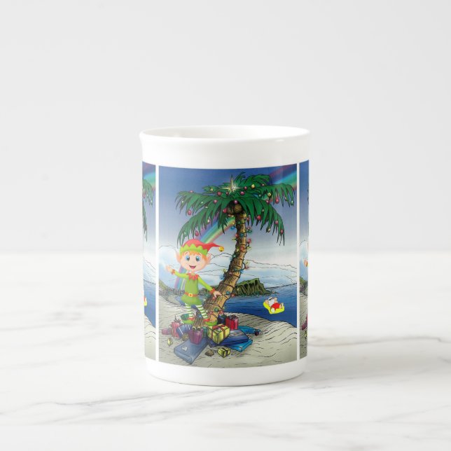 Porcelana Caneca de Natal, Elf, Feliz Natal (Frente)