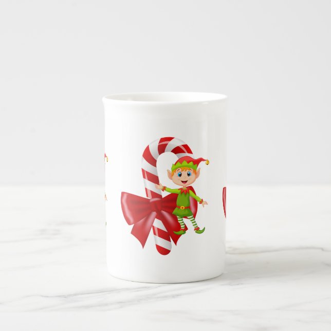 Porcelana Caneca de Natal, Elf, Feliz Natal (Frente)