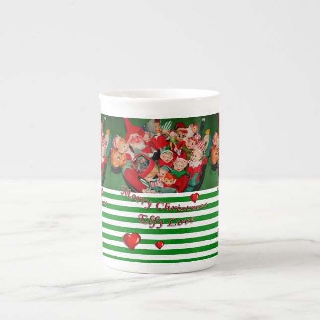 Porcelana Caneca de Natal, Elf, Feliz Natal (Frente)