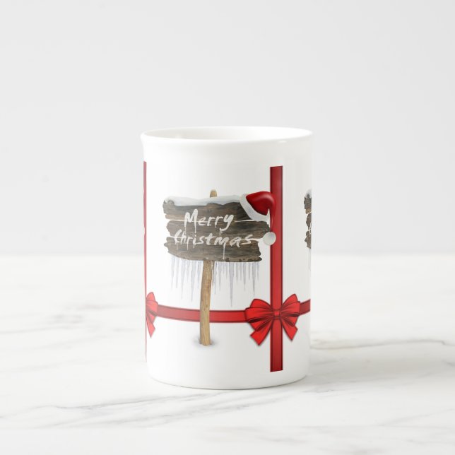 Porcelana Caneca de Natal, Feliz Natal (Frente)