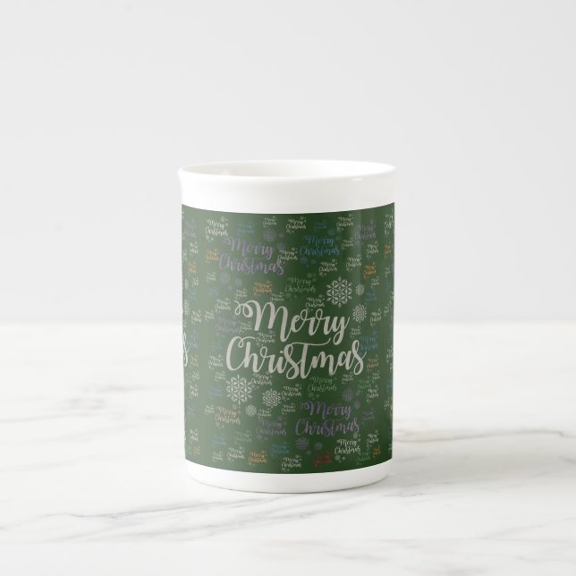 Porcelana Caneca de Natal, Feliz Natal (Frente)