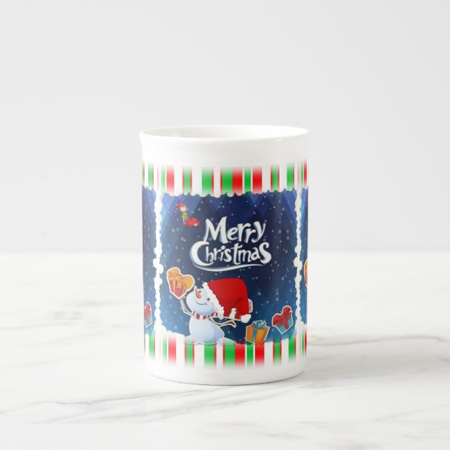 Porcelana Caneca de Natal, Feliz Natal (Frente)