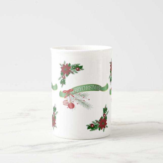 Porcelana Caneca de Natal, Feliz Natal (Frente)