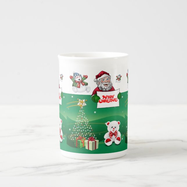 Porcelana Caneca de Natal, Feliz Natal (Frente)
