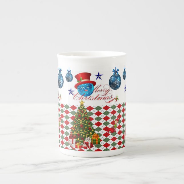 Porcelana Caneca de Natal, Feliz Natal (Frente)