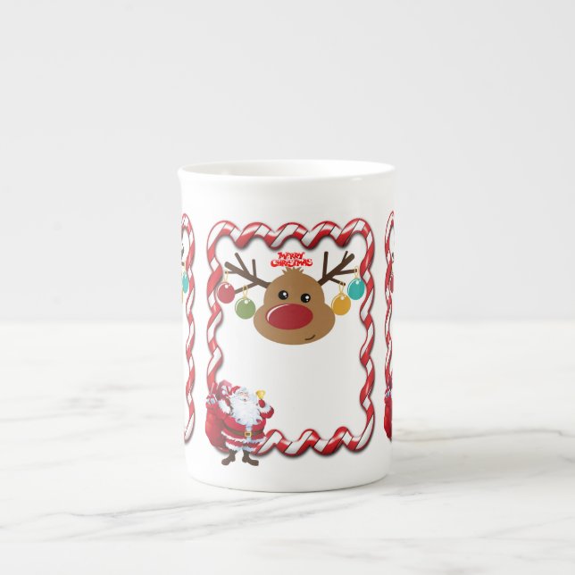 Porcelana Caneca de Natal, Feliz Natal (Frente)