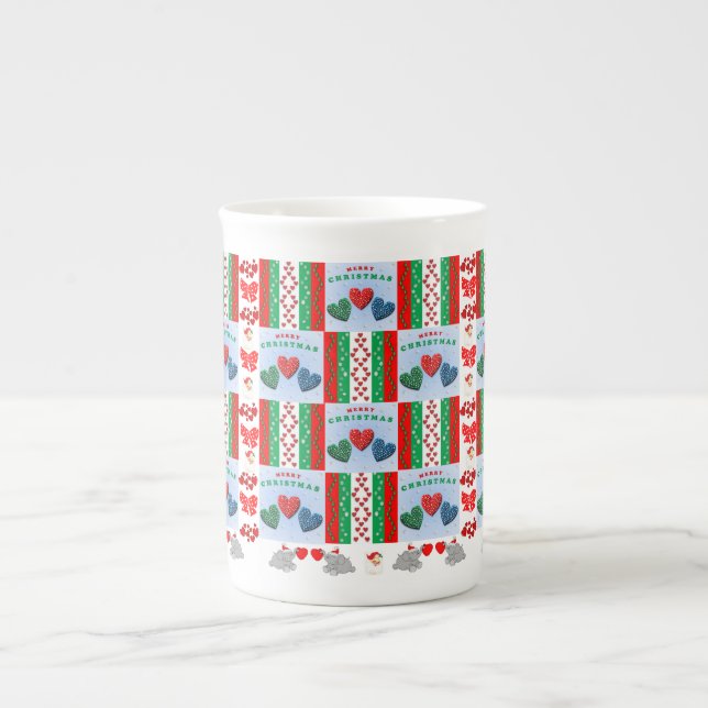Porcelana Caneca de Natal, Feliz Natal (Frente)