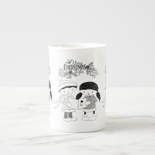 Porcelana Caneca de Natal, Feliz Natal (Frente)