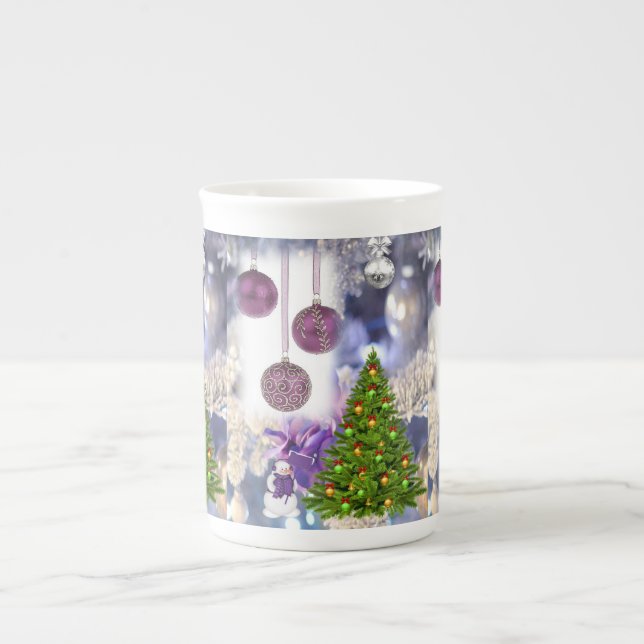 Porcelana Caneca de Natal Homem de Neve (Frente)