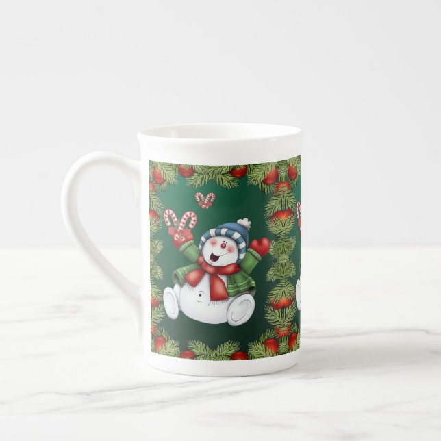 Porcelana Caneca de Natal, Neve, Feliz Natal (Esquerda)