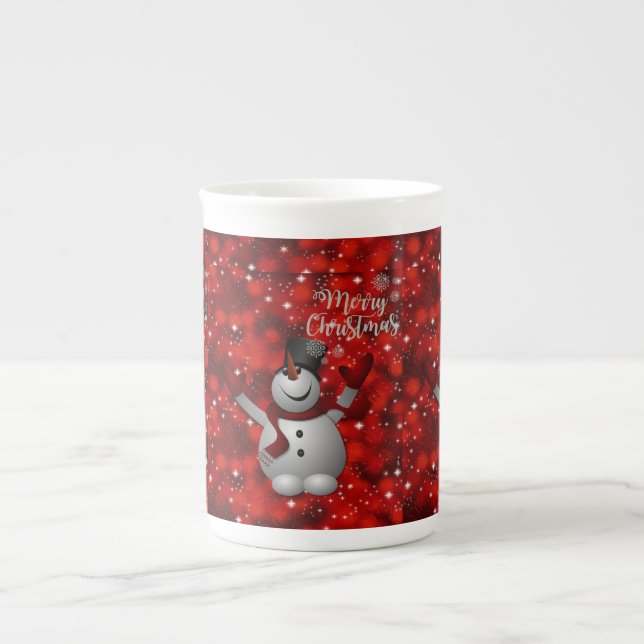 Porcelana Caneca de Natal, Neve, Feliz Natal (Frente)