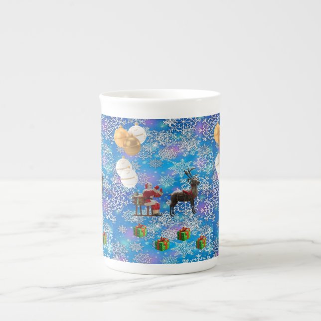 Porcelana Caneca de Natal, Papai Noel (Frente)