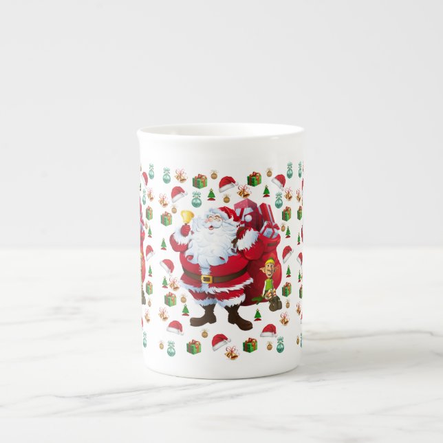 Porcelana Caneca de Natal, Papai Noel (Frente)